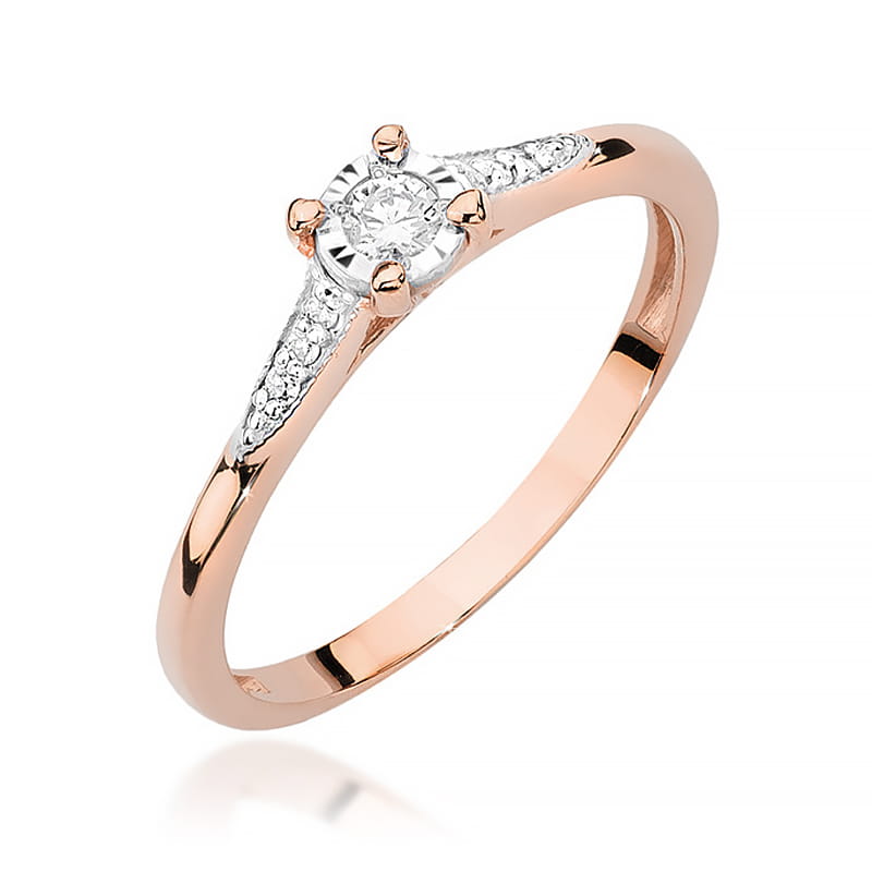 Inel Aur 14K cu Diamante Naturale 0.11 ct, imaginea 5 din 12