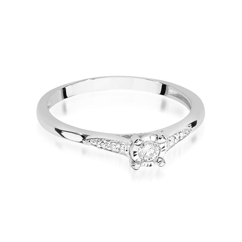Inel Aur 14K cu Diamante Naturale 0.11 ct, imaginea 10 din 12