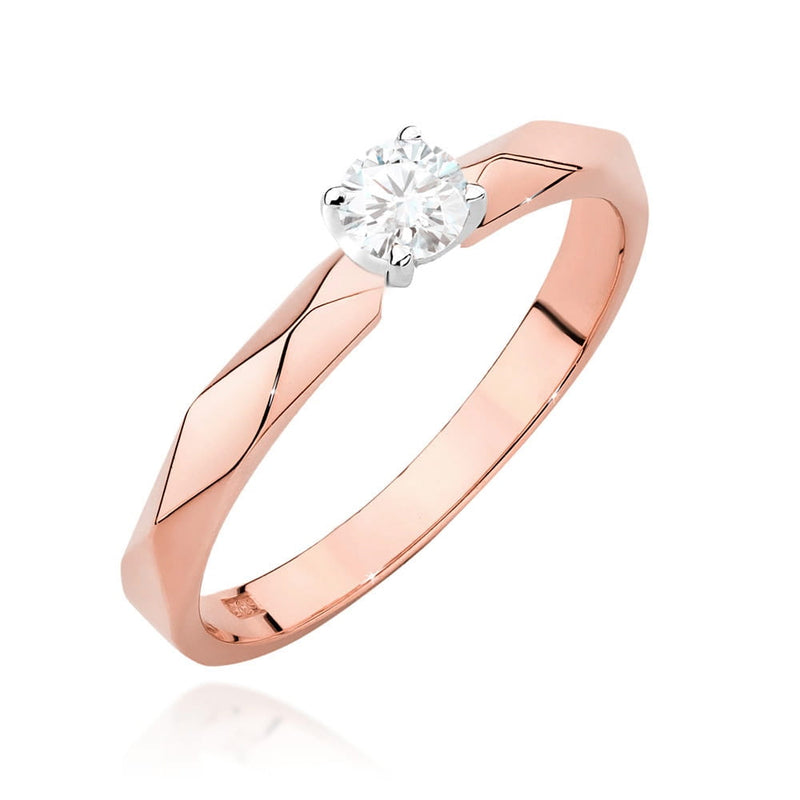 Inel Aur 14K cu Diamant Natural 0.10 ct, imaginea 5 din 12