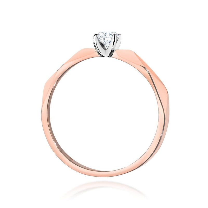 Inel Aur 14K cu Diamant Natural 0.10 ct, imaginea 7 din 12