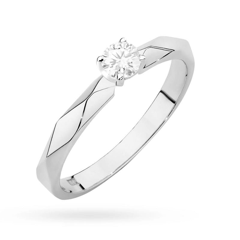 Inel Aur 14K cu Diamant Natural 0.10 ct, imaginea 9 din 12