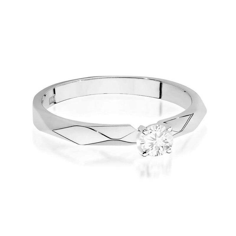 Inel Aur 14K cu Diamant Natural 0.10 ct, imaginea 10 din 12