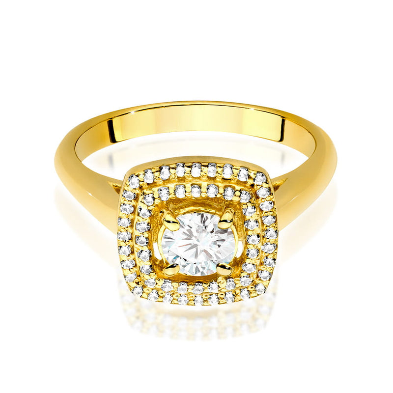 Inel Aur 14K cu Diamante Naturale 0.68 ct, imaginea 2 din 9