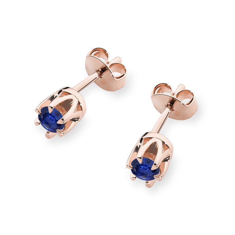 Cercei Aur 14K cu Safir 0.15 ct, imaginea 4 din 6