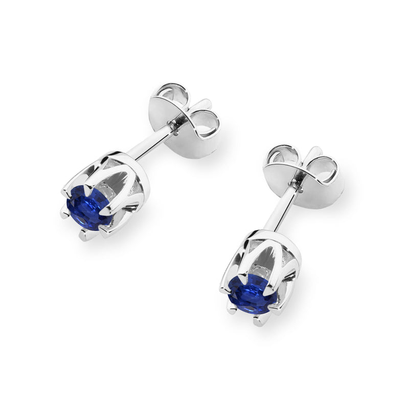 Cercei Aur 14K cu Safir 0.15 ct, imaginea 6 din 6