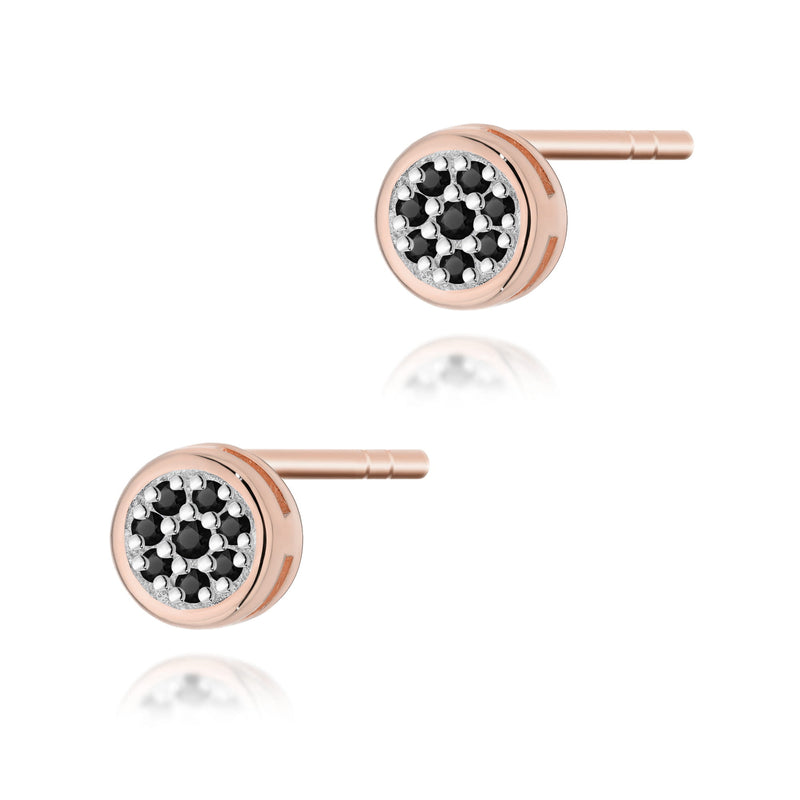 Cercei Aur 14K cu Diamante Naturale Negre 0.08 ct, imaginea 3 din 6