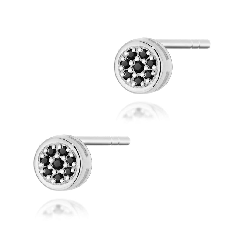 Cercei Aur 14K cu Diamante Naturale Negre 0.08 ct, imaginea 5 din 6
