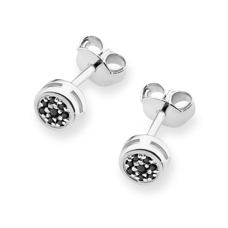 Cercei Aur 14K cu Diamante Naturale Negre 0.08 ct, imaginea 6 din 6