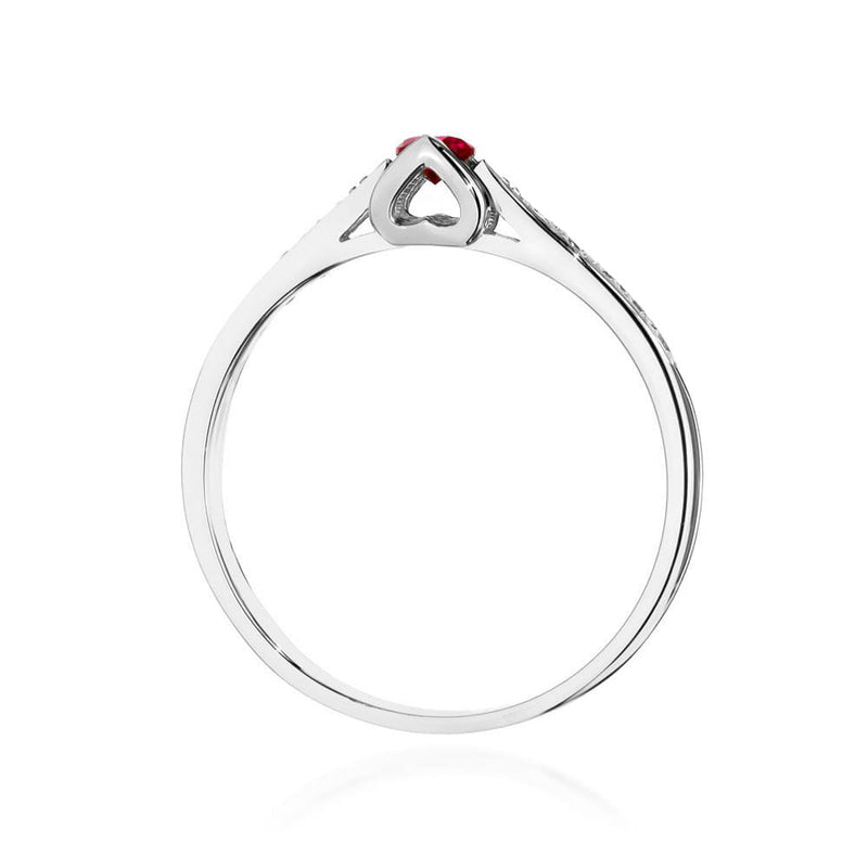Inel Aur 14K cu Rubin 0.15 ct si Diamante Naturale 0.05 ct, imaginea 11 din 12