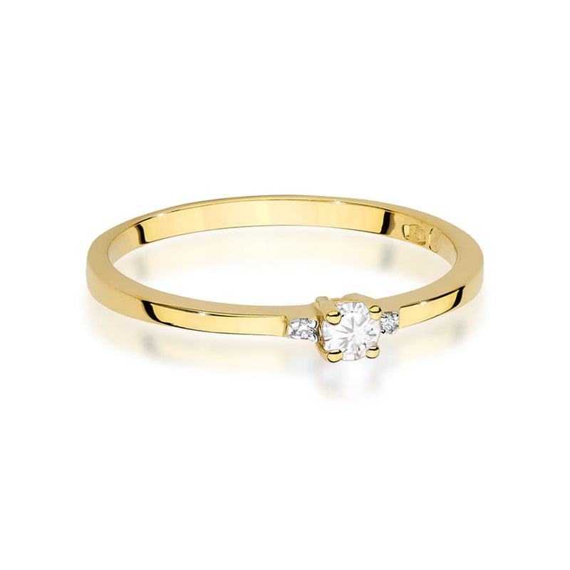 Inel Aur 14K cu Diamante Naturale 0.11 ct, imaginea 2 din 4