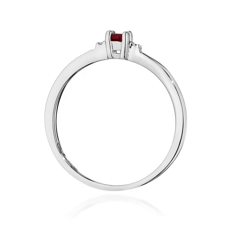 Inel Aur 14K cu Rubin 0.15 ct si Diamante Naturale 0.01 ct, imaginea 11 din 12