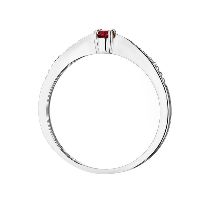 Inel Aur 14K cu Rubin 0.15 ct si Diamante Naturale 0.01 ct, imaginea 11 din 12