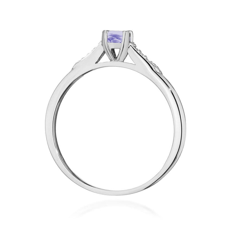 Inel Aur 14K cu Tanzanit 0.35 ct si Diamante Naturale 0.03 ct, imaginea 11 din 12