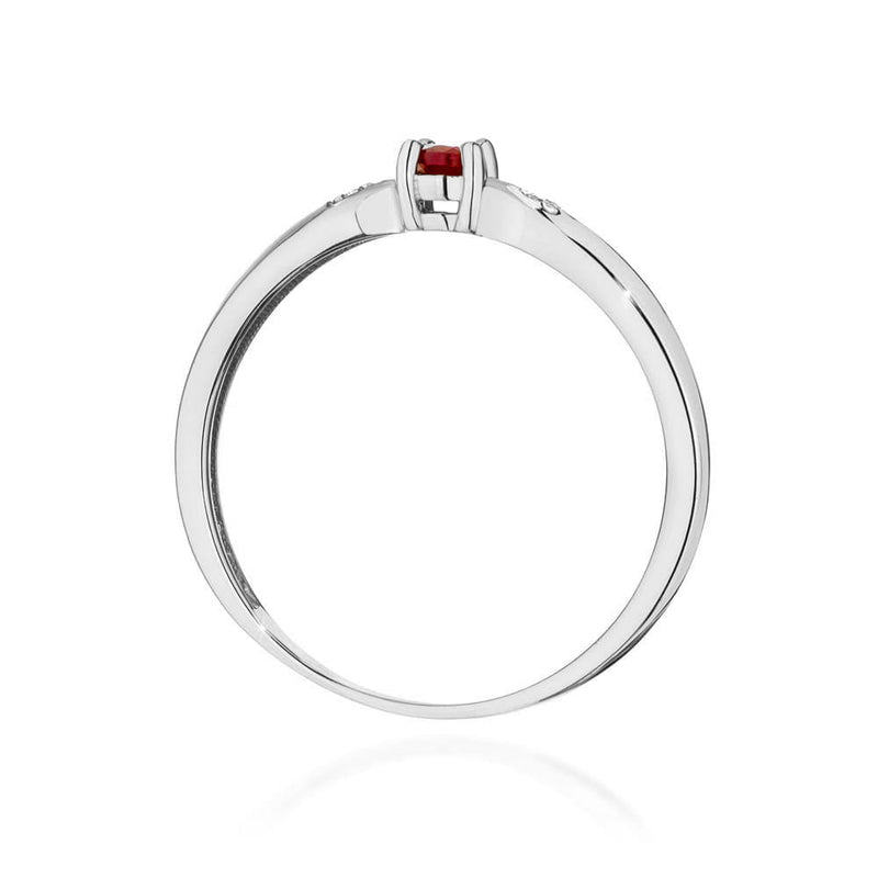 Inel Aur 14K cu Rubin 0.15 ct si Diamante Naturale 0.01 ct, imaginea 11 din 12