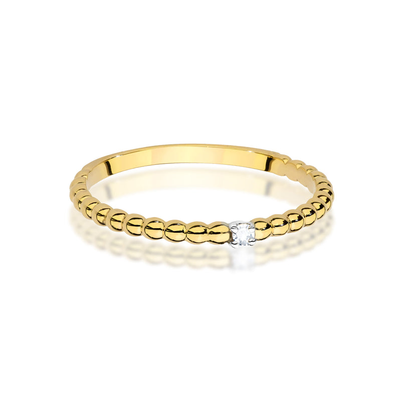 Inel Aur 14K cu Diamant Natural 0.02 ct, imaginea 2 din 12
