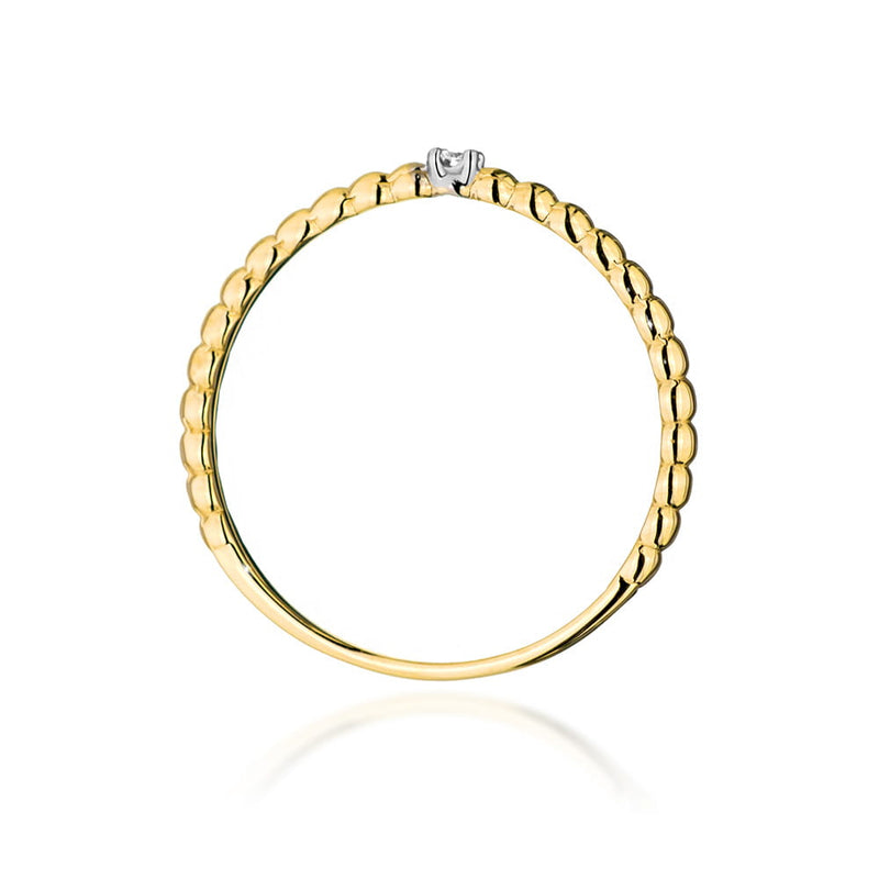 Inel Aur 14K cu Diamant Natural 0.02 ct, imaginea 3 din 12
