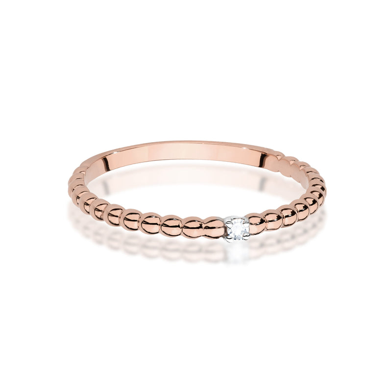 Inel Aur 14K cu Diamant Natural 0.02 ct, imaginea 6 din 12