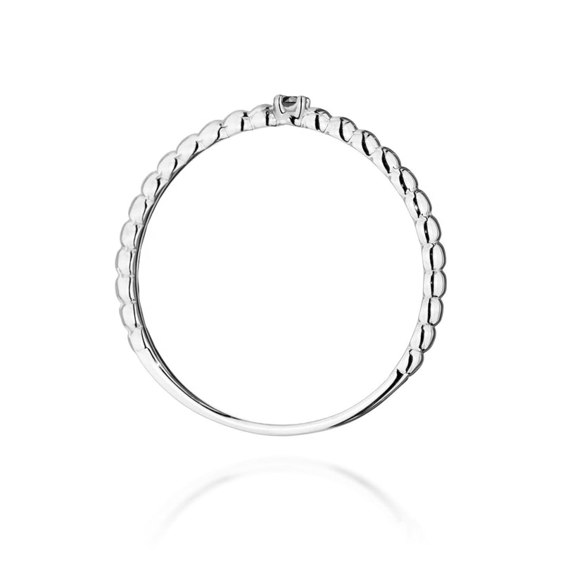 Inel Aur 14K cu Diamant Natural Negru 0.02 ct, imaginea 11 din 12