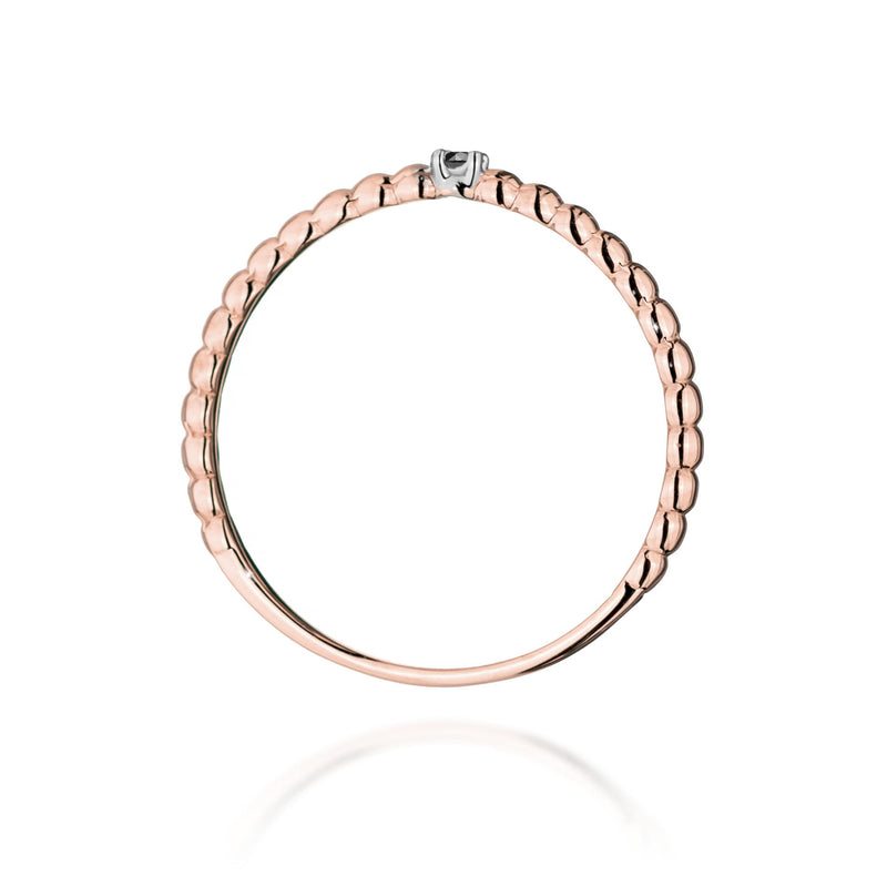 Inel Aur 14K cu Diamant Natural Negru 0.02 ct, imaginea 7 din 12