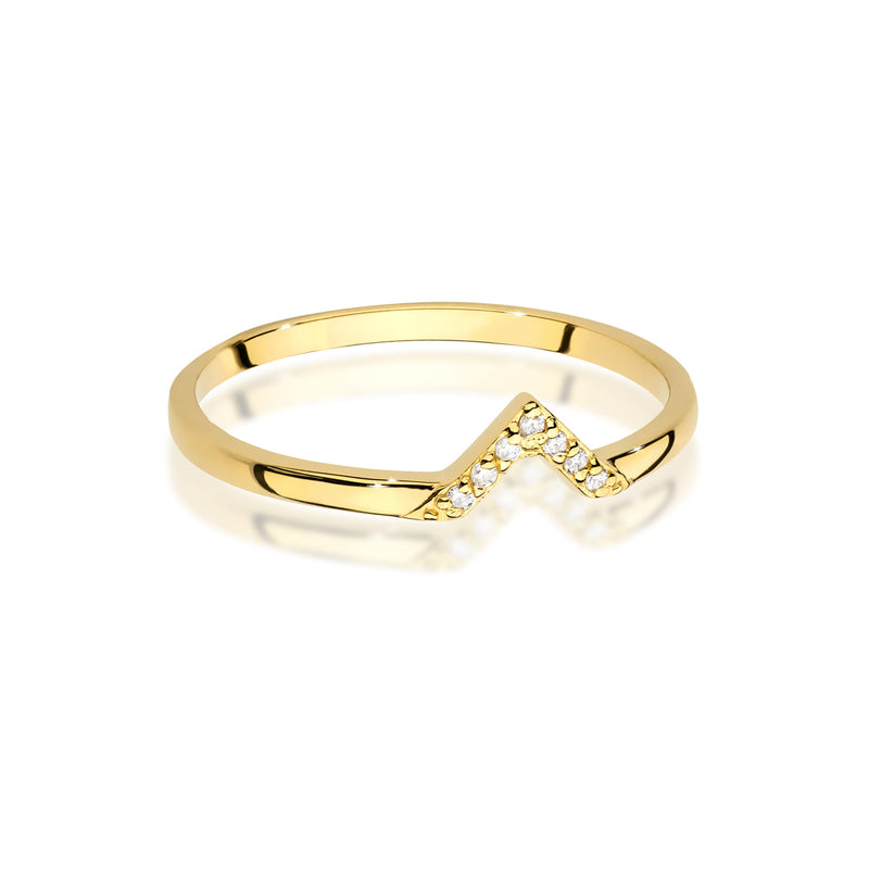 Inel Aur 14K cu Diamante Naturale 0.04 ct, imaginea 2 din 12
