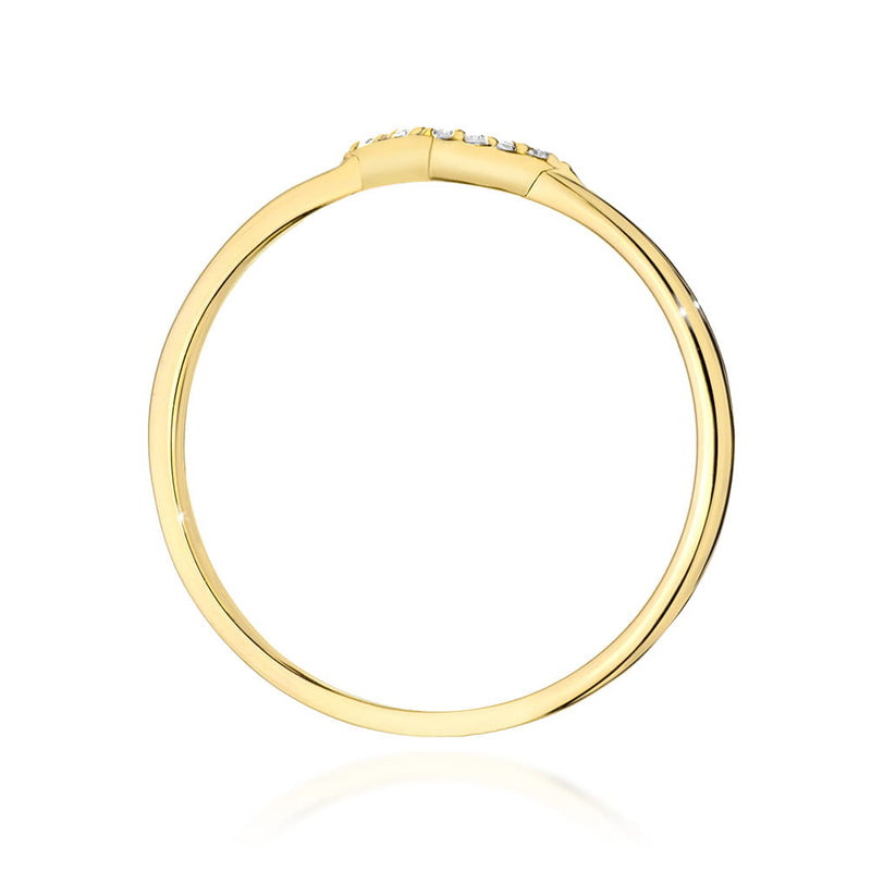 Inel Aur 14K cu Diamante Naturale 0.04 ct, imaginea 3 din 12