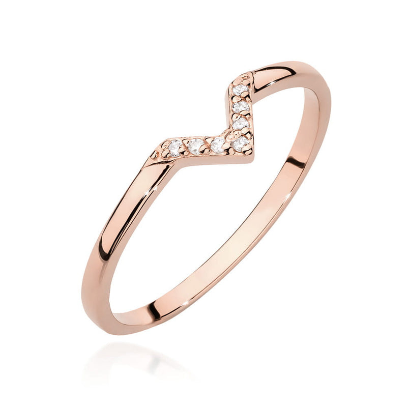 Inel Aur 14K cu Diamante Naturale 0.04 ct, imaginea 5 din 12