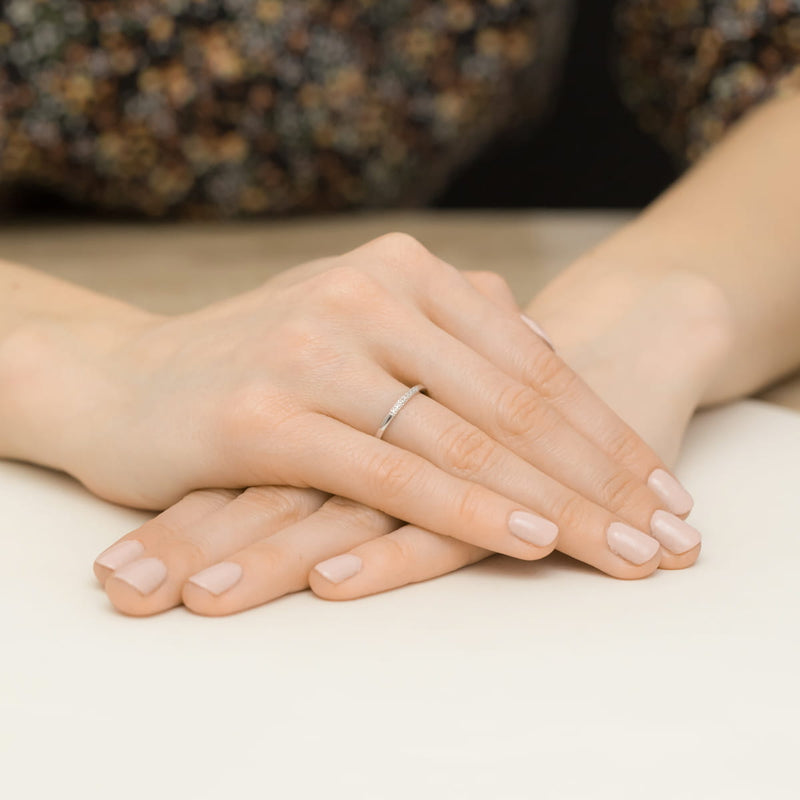 Inel Aur 14K cu Diamante Naturale 0.04 ct, imaginea 12 din 12