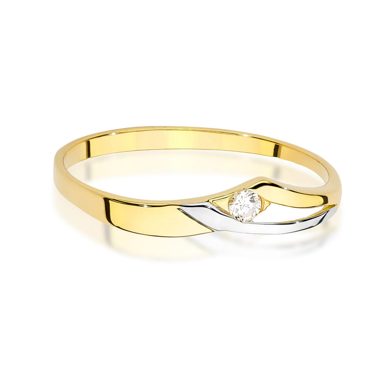 Inel Aur 14K cu Diamant Natural 0.04 ct, imaginea 2 din 12