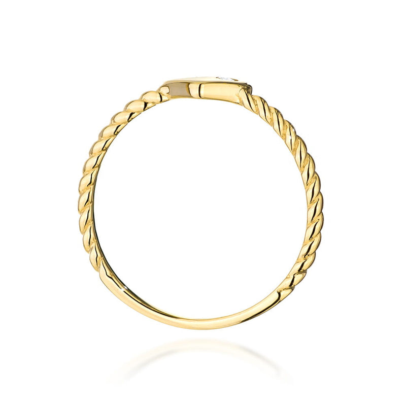 Inel Aur 14K cu Diamant Natural 0.03 ct, imaginea 3 din 12