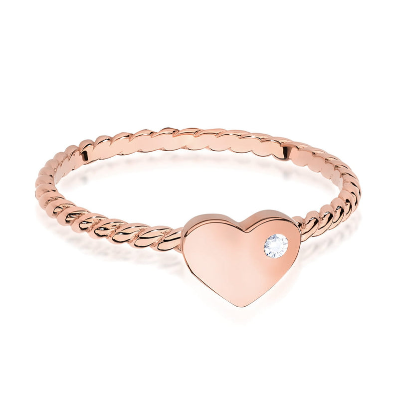 Inel Aur 14K cu Diamant Natural 0.03 ct, imaginea 6 din 12