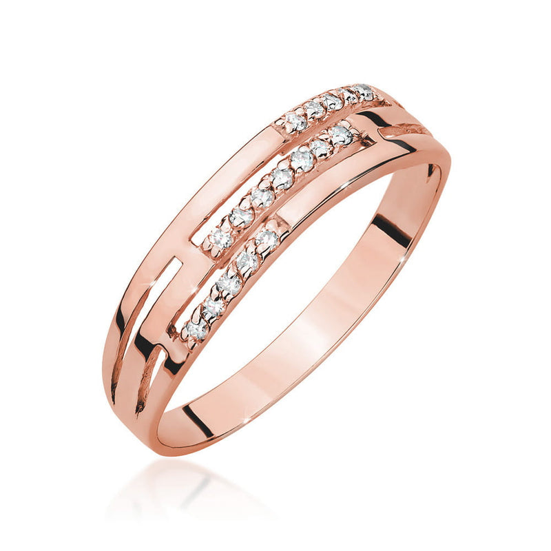 Inel Aur 14K cu Diamante Naturale 0.15 ct, imaginea 5 din 12