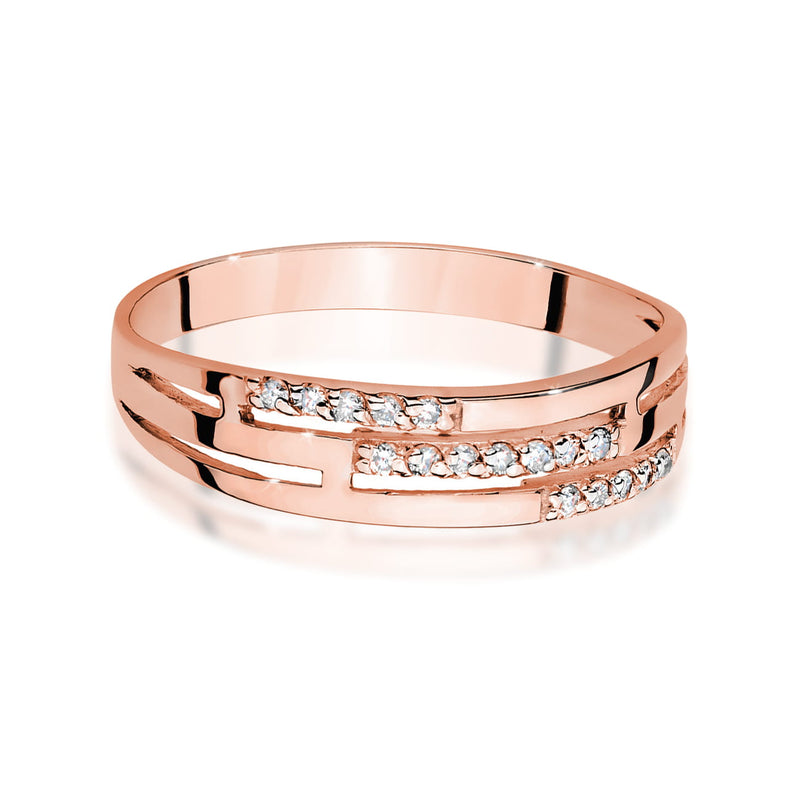 Inel Aur 14K cu Diamante Naturale 0.15 ct, imaginea 6 din 12