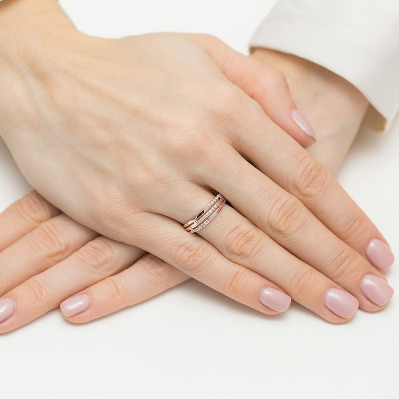 Inel Aur 14K cu Diamante Naturale 0.15 ct, imaginea 8 din 12