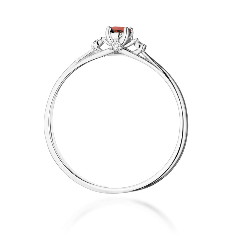 Inel Aur 14K cu Rubin 0.15 ct si Diamante Naturale 0.05 ct, imaginea 11 din 12