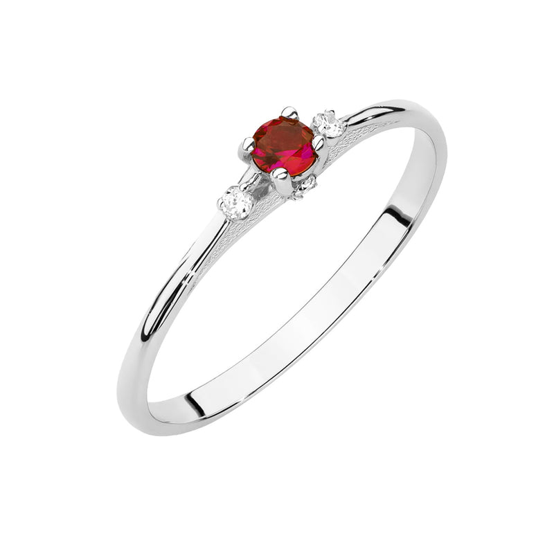 Inel Aur 14K cu Rubin 0.15 ct si Diamante Naturale 0.05 ct, imaginea 9 din 12
