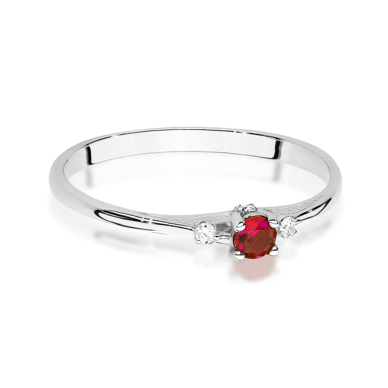 Inel Aur 14K cu Rubin 0.15 ct si Diamante Naturale 0.05 ct, imaginea 10 din 12