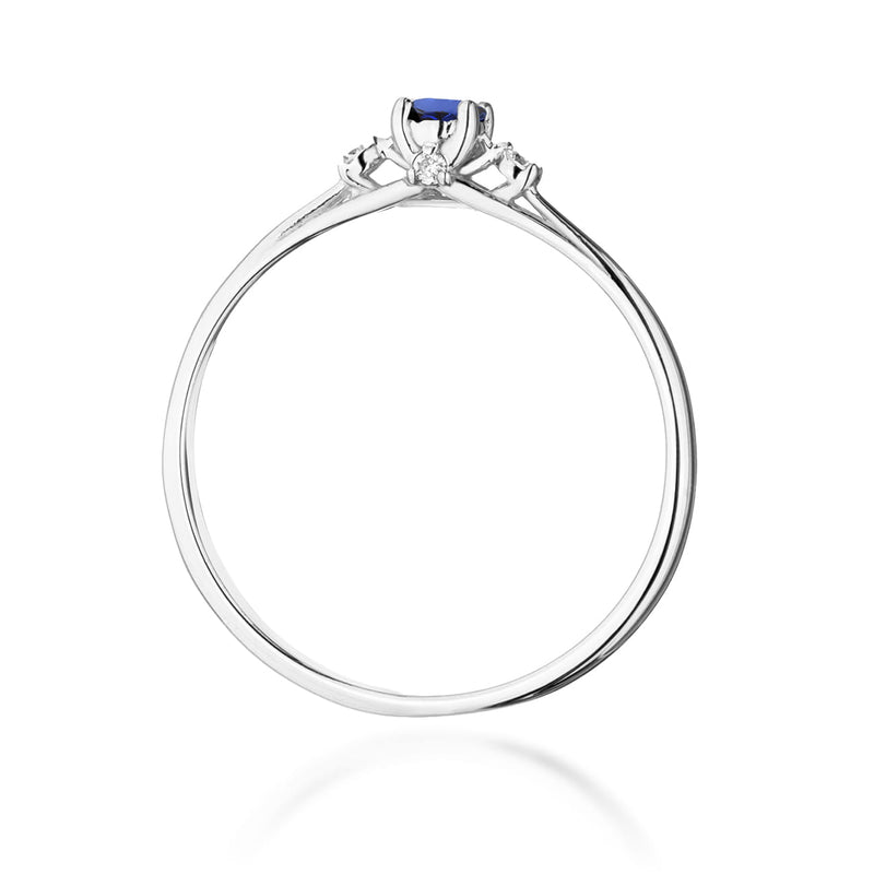 Inel Aur 14K cu Safir 0.15 ct si Diamante Naturale 0.05 ct, imaginea 11 din 12