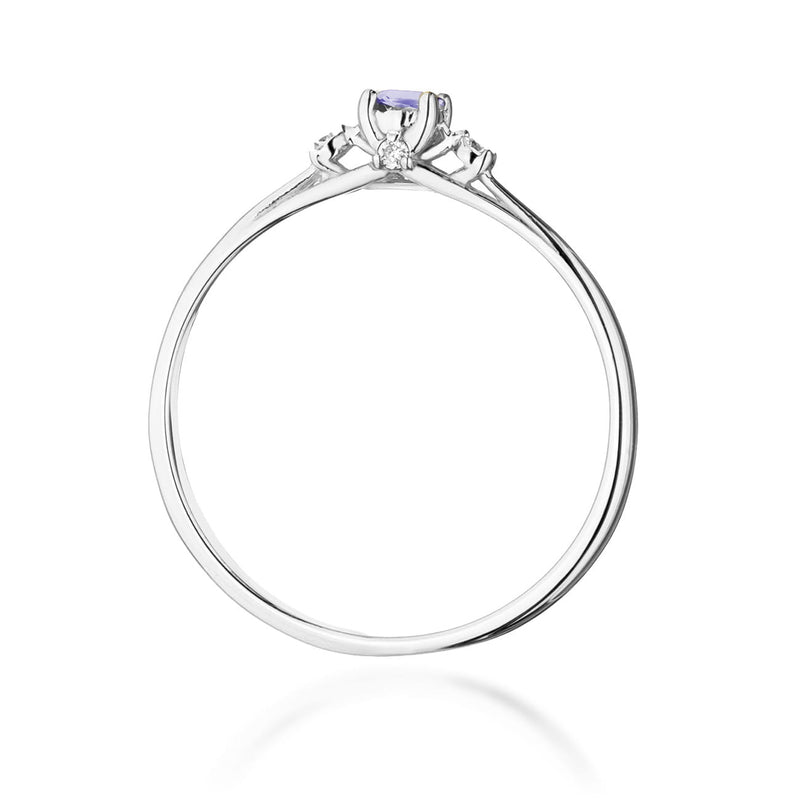 Inel Aur 14K cu Tanzanit 0.15 ct si Diamante Naturale 0.05 ct, imaginea 11 din 12