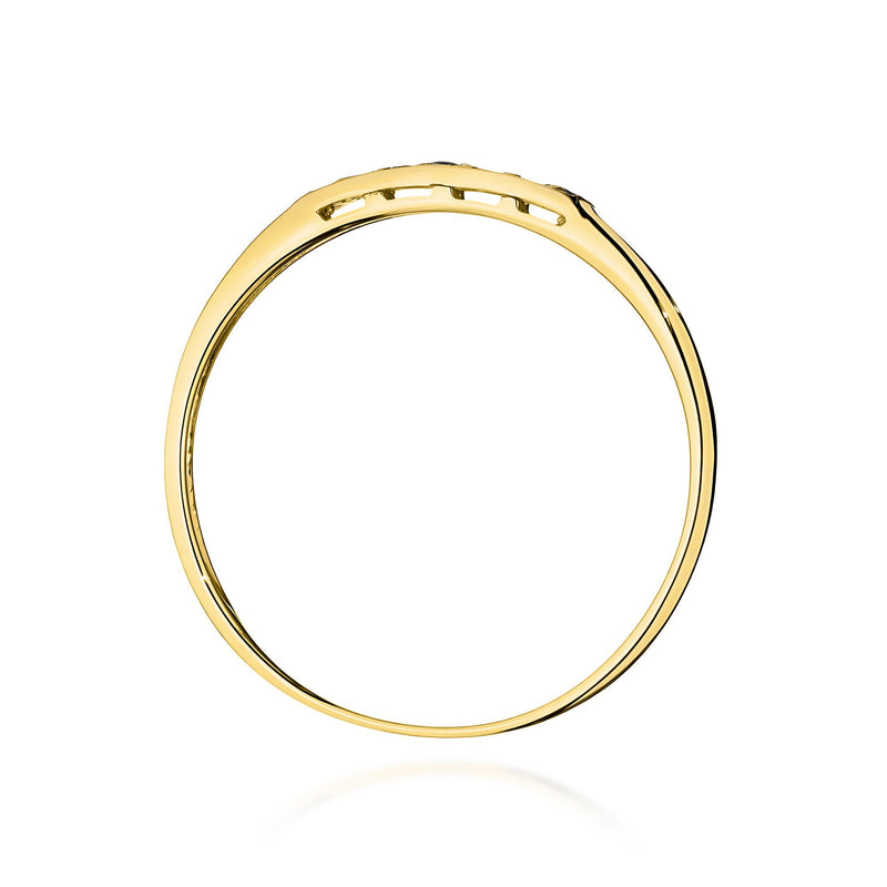 Inel Aur 14K cu Diamante Naturale Negre 0.22 ct, imaginea 3 din 12