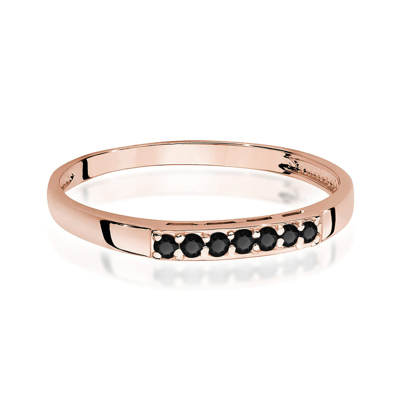 Inel Aur 14K cu Diamante Naturale Negre 0.22 ct, imaginea 6 din 12