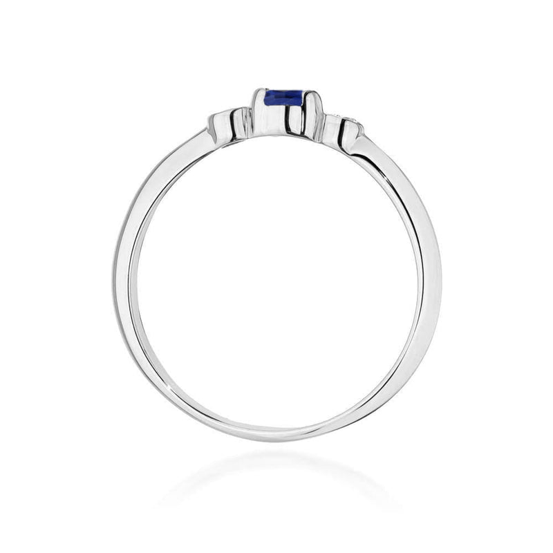 Inel Aur 14K cu Safir 0.15 ct si Diamante Naturale 0.06 ct, imaginea 11 din 12