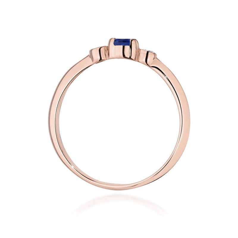 Inel Aur 14K cu Safir 0.15 ct si Diamante Naturale 0.06 ct, imaginea 7 din 12