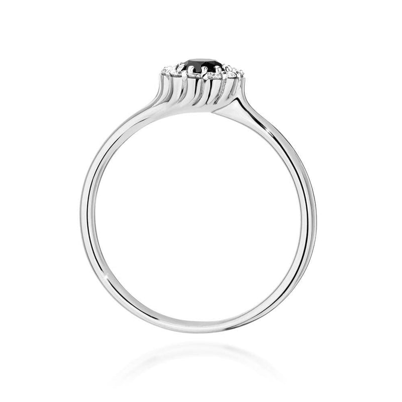 Inel Aur 14K cu Diamante Naturale Albe si Negre 0.60 ct, imaginea 11 din 12