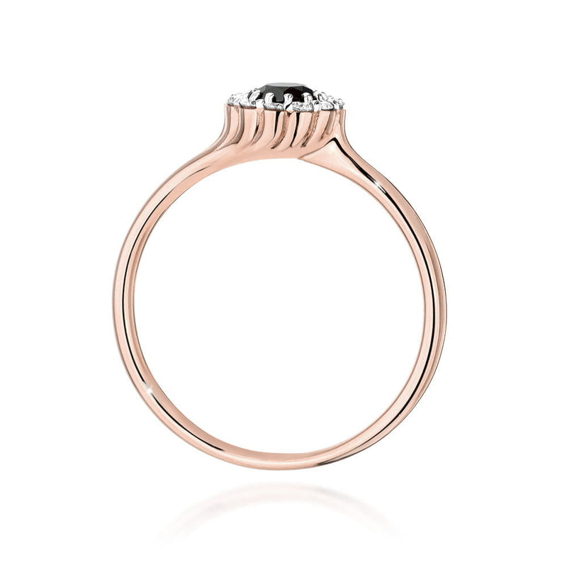 Inel Aur 14K cu Diamante Naturale Albe si Negre 0.60 ct, imaginea 7 din 12