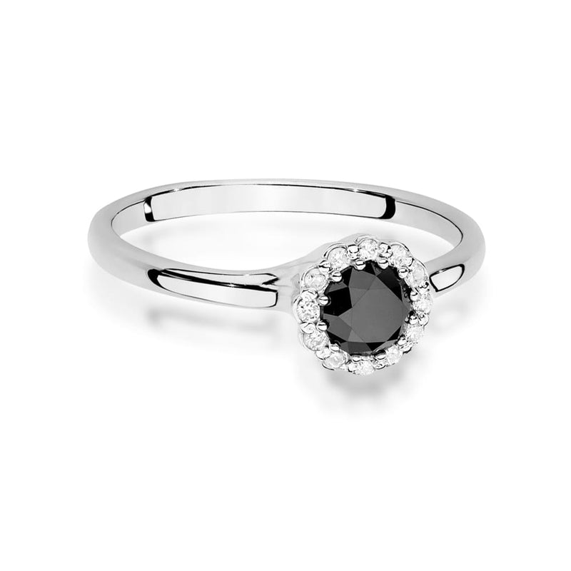 Inel Aur 14K cu Diamante Naturale Albe si Negre 0.60 ct, imaginea 10 din 12