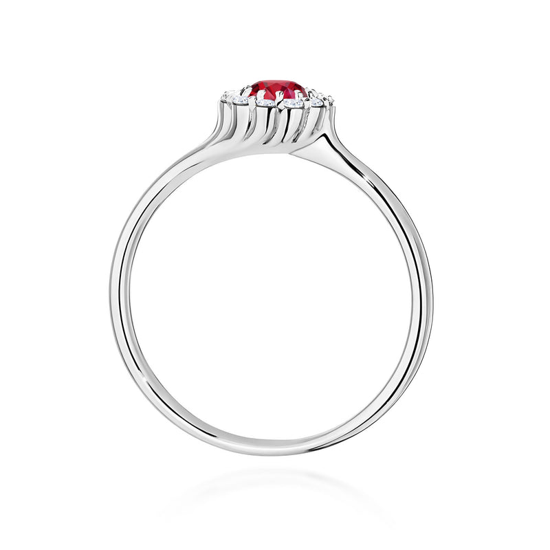 Inel Aur 14K cu Rubin 0.60 ct si Diamante Naturale 0.10 ct, imaginea 11 din 11