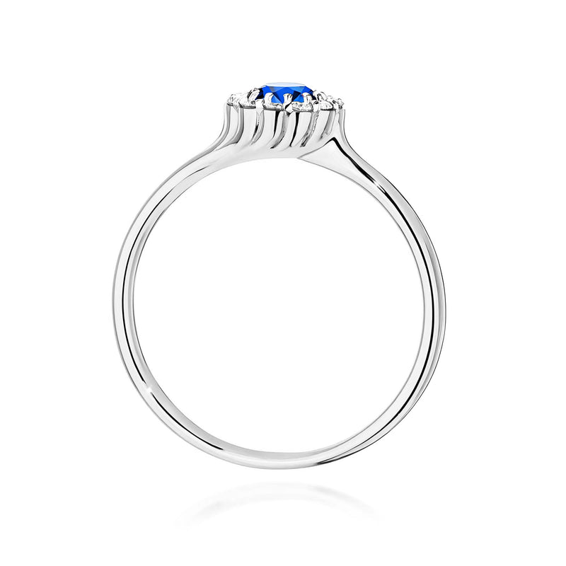 Inel Aur 14K cu Safir 0.50 ct si Diamante Naturale 0.10 ct, imaginea 11 din 12