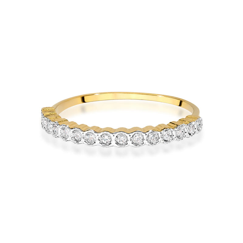 Inel Aur 14K cu Diamante Naturale 0.13 ct, imaginea 2 din 12