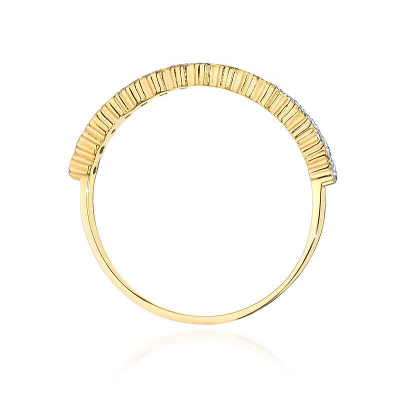Inel Aur 14K cu Diamante Naturale 0.13 ct, imaginea 3 din 12