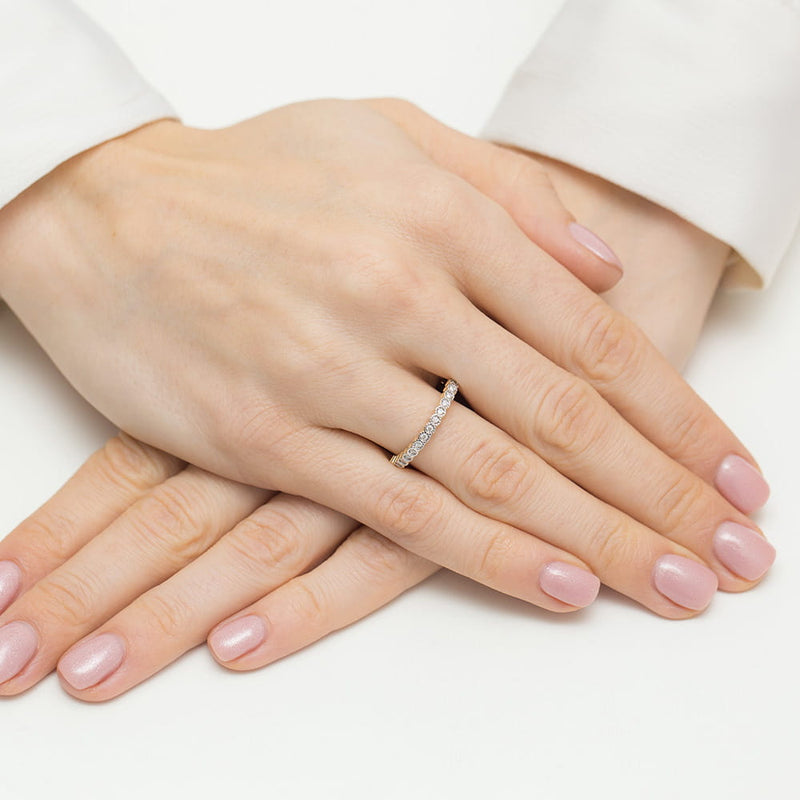 Inel Aur 14K cu Diamante Naturale 0.13 ct, imaginea 4 din 12